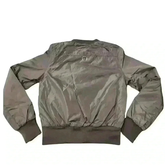 Womens Boohoo Zip through Bomber Jacket XS Khaki - Picture 8 of 14